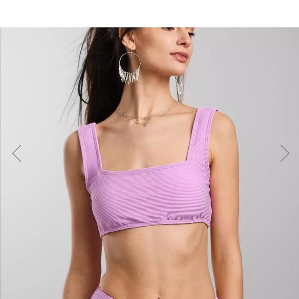 NWOT Billabong Tanlines Tank Swim Top Lit Up Lilac Large